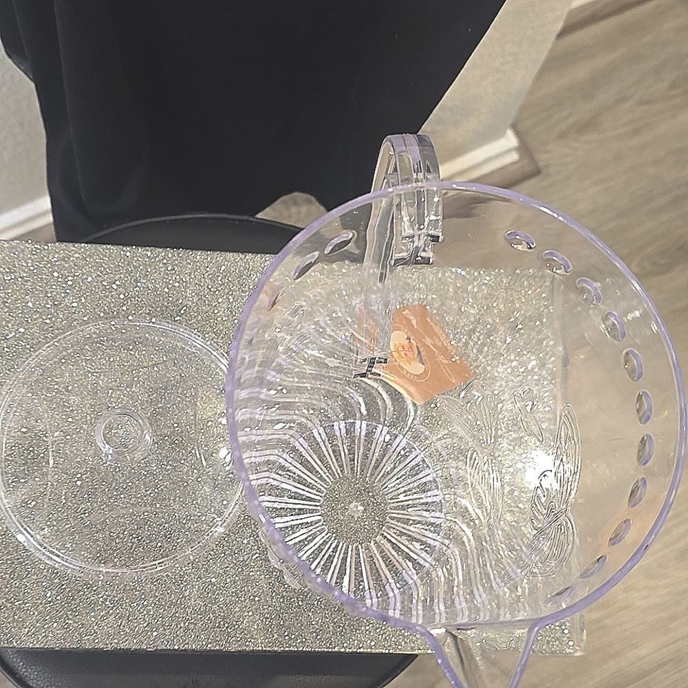 Dolly Parton Clear Butterfly Embossed Pitcher w/Lid